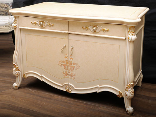 ISO14001 Living Room Painted Wooden Cabinets Double Doors Antique Wooden Locker