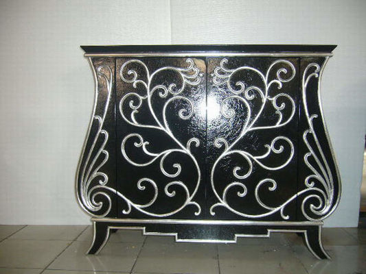 ISO14001 Living Room Painted Wooden Cabinets Double Doors Antique Wooden Locker