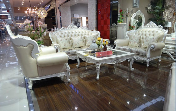 Luxury Hand Carving Velvet Classic 6 Seaters Antique Living Room Furniture Sofa Set