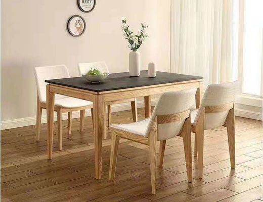 SGS Simple Antique Wooden Throne Chair Leisure Walnut Wood And Fabric Dining Chairs