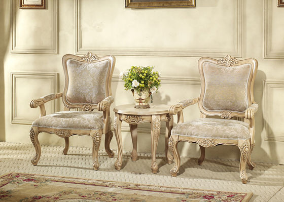 Carved Flower Upholstered Sofa Chair Fabric Velvet Arm Chaise Leisure Lounge Chair