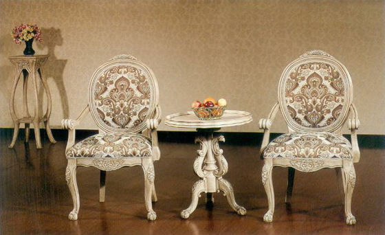 Carved Flower Upholstered Sofa Chair Fabric Velvet Arm Chaise Leisure Lounge Chair